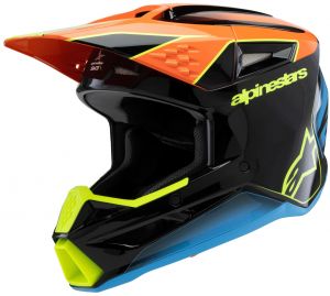 prilba S-M3 FRAY, ALPINESTARS, detská (černá/oranžová fluo/žltá fluo/tyrkysová)