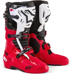 topánky TECH 10 ENDURO, ALPINESTARS (červená/čierna/biela) 2025