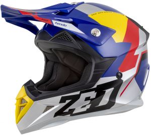 prilba X1.9 TENDO, ZED (modrá perleť/červená/žltá/strieborná) 2026