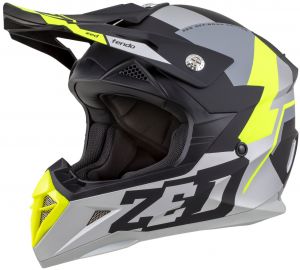 prilba X1.9 TENDO, ZED (čierna matná/tmavo šedá/svetlo šedá/žltá fluo) 2026