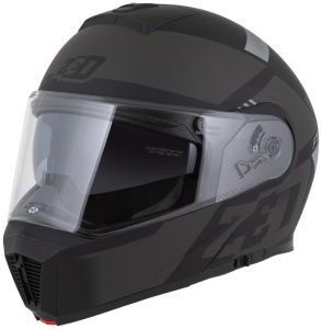 Prilba F19, ZED (čierna matná/tmavo sivá) 2025