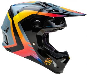 Prilba FORMULA CP, FLY RACING - USA (sivá/čierna/dúhová)
