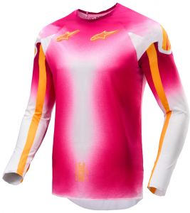 dres SUPERTECH SX AFD limitovaná edícia MIG, ALPINESTARS (ružová/biela/oranžová)