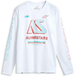 tričko AYESS CSF dlhý rukáv, ALPINESTARS (biela)