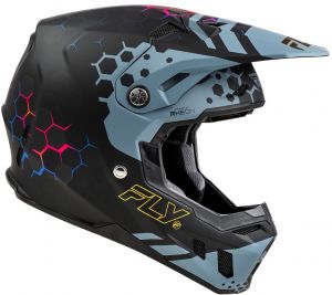 Prilba FORMULA CC TEKTONIC, FLY RACING (čierna/sivá)