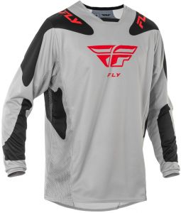 Dres KINETIC SYM, FLY RACING - USA 2025 (sivá/červená/čierna)