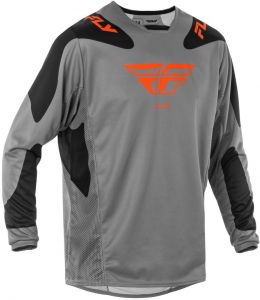 Dres KINETIC SYM, FLY RACING - USA 2025 (sivá/oranžová/čierna)