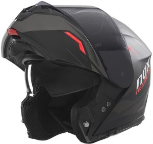 Prilba N968 Ultra, NOX (čierna matná,červená) 2025