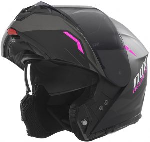 Prilba N968 Ultra, NOX (čierna matná,rúžová) 2025