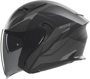 Prilba N130 Myst, NOX (čierna matná, strieborná) 2025
