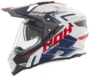 prilba N312 Vapor, NOX (biela,čierna,modrá) 2025