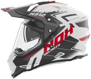 prilba N312 Vapor, NOX (biela,čierna,červená) 2025