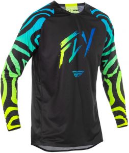 Dres EVOLUTION, FLY RACING - USA 2025 (čierna/modrá/hi-vis)