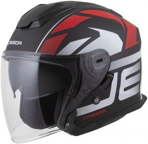 Prilba Jet Tech 2.0 RoTo, CASSIDA (čierna matná/červená/biela) 2025