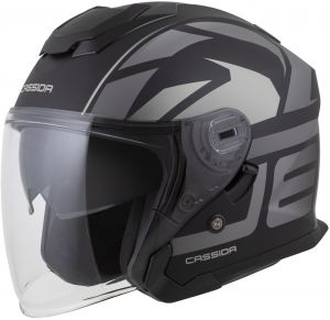 prilba Jet Tech 2.0 RoTo, CASSIDA (čierna matná/sivá/biela) 2026