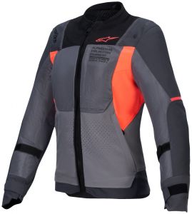 Bunda STELLA ST-2 AIR, ALPINESTARS, dámska (sivá/tmavo sivá/korálová fluo) 2025