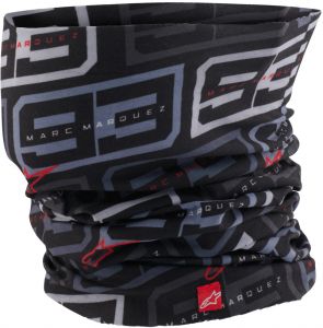 nákrčník MM93 kolekcia, ALPINESTARS (čierna/biela/sivá/červená) 2025