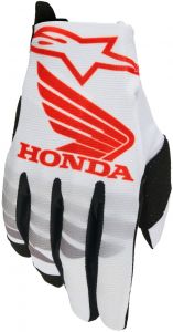 rukavice RADAR HONDA kolekce, ALPINESTARS (biela/čierna/červená) 2026