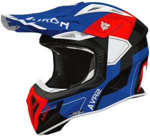 prilba AVIATOR ACE 2 Shield, AIROH (modro-červená lesklá) 2026