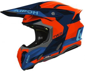 prilba TWIST 3 Fancy, AIROH (oranžová fluo-modrá lesklá) 2026
