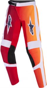 nohavice FLUID PORTL YOUTH, ALPINESTARS, detské (červená/oranžová/svetlo šedá)