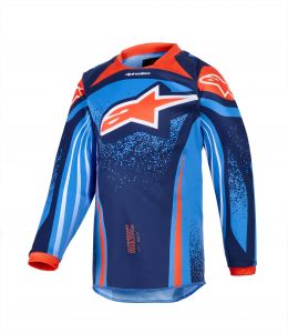 dres RACER NOMUR KIDS, ALPINESTARS, detský (tmavo modrá/oranžová/čierna) 2026