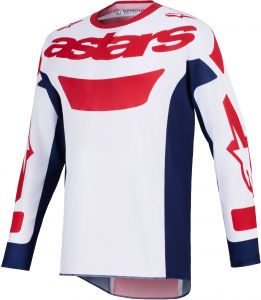 dres RACER RIWAY, ALPINESTARS (biela/modrá/červená) 2026