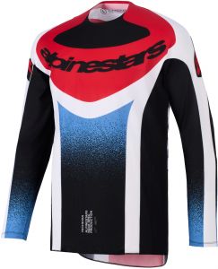 Dres TECHSTAR KNIF, ALPINESTARS (čierna/biela/modrá/červená) 2026