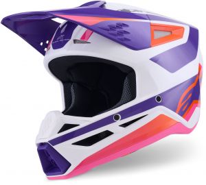 prilba S-M3 HEAT, ALPINESTARS (biela/fialová/rúžová) 2026