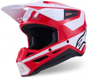 prilba S-M3 HEAT, ALPINESTARS (červená/biela/čierna) 2026