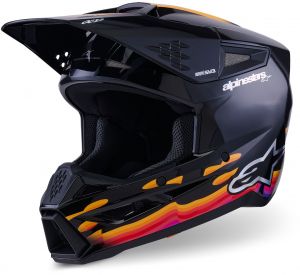 prilba S-M3 FORCE, ALPINESTARS (čierna/žltá/červená/biela) 2026