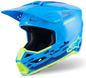 prilba S-M3 FORCE, ALPINESTARS (modrá/žltá fluo) 2026