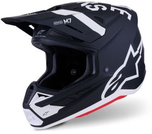 prilba SM7 DASHER, ALPINESTARS (čierna/biela/matná) 2026