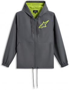 bunda SPEEDER CHROMIUM WINDBREAKER, ALPINESTARS (sivá/žltá fluo)