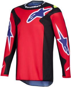 dres FLUID GRID, ALPINESTARS (červená/čierna/fialová/žltá fluo) 2026