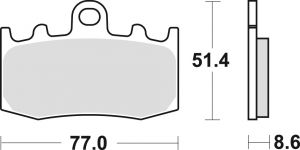 TRW Brzdové platničky KH335(GF196)  BMW R 1100 S 01-05, R 1150 GS / ADV / R /