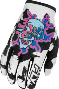 rukavice LITE WARP, FLY RACING - USA 2026 (biela/modrá/rúžová)
