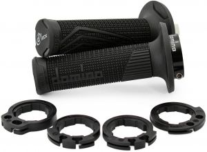 gripy LOCK-ON D100 (offroad) dĺžka 125/130 mm (4 vačky), DOMINO (čierne)