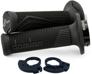 gripy LOCK-ON D100 (offroad) dĺžka 125/130 mm (2 vačky), DOMINO (čierne)