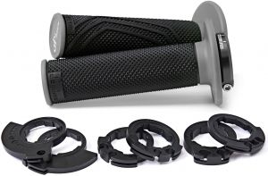 gripy LOCK-ON D100 (offroad) dĺžka 125/130 mm (6 vačiek), DOMINO (čierno-šedé)