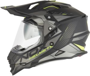 prilba N312 TRACK, NOX (čierna matná, žltá fluo) 2026