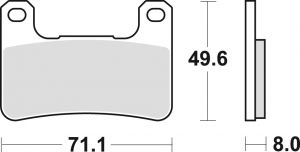 TRW LUCAS brzdové platničky MCB752SV (GF213) KAWASAKI, SUZUKI
