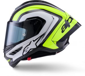 prilba SUPERTECH R10 ARIUS, ALPINESTARS (karbon/žltá fluo/biela) 2026