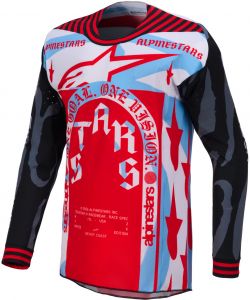 dres TECHSTAR limitovaná edícia BEAST COAST, ALPINESTARS (šedá/černá/oranžová)