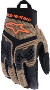 rukavice MANTI AIR, ALPINESTARS (tmavá khaki/čierna/oranžová fluo) 2026