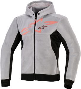 bunda CHROME SUPERAIRFLOW, ALPINESTARS (čierna/svetlo šedá/červená fluo) 2026
