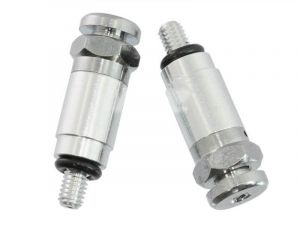 Ventil odvzd. na tlmiče japonské moto M4x0,7 KTM / WP 43-48 mm pár strieborné