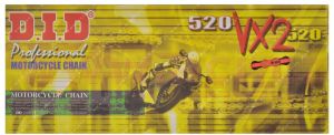 reťaz 520VX3-116GB-ZJ, DID - Japonsko (čierno-zlatá, 116 článkov vr. spojky ZJ)