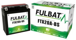 batéria 12V, FTX20A-BS, 18Ah, 230A, bezúdržbová MF AGM 150x87x161 FULBAT 550808