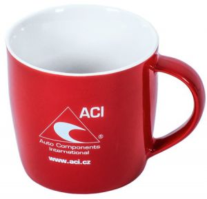 Hrnček červený s logom ACI